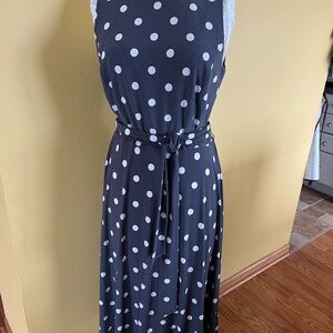 Ralph Lauren Black and White Polka Dot Maxi Dress